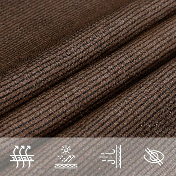vidaXL solsejl 3x4x4 m 160 g/m² HDPE sort