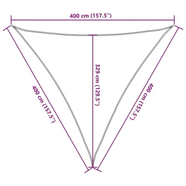 vidaXL solsejl 160 g/m² 4x4x4 m HDPE antracitgrå