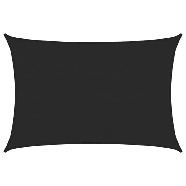 vidaXL solsejl 3,5x4,5 m HDPE 160 g/m² sort