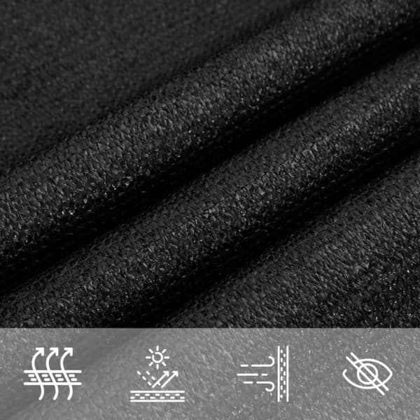 vidaXL solsejl 3,5x4,5 m HDPE 160 g/m² sort