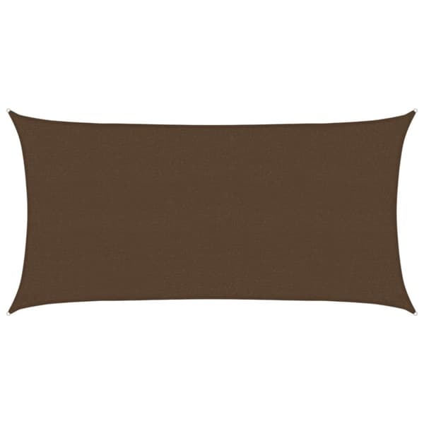 vidaXL Solsegel 160 g/m² brun 2,5x4,5 m HDPE