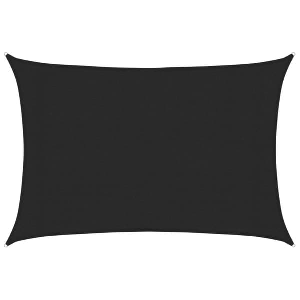 vidaXL Solseil 160 g/m² svart 3x4 m HDPE