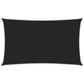 Miniatyrbilde 3 av 11: vidaXL Solseil 160 g/m² svart 2x5 m HDPE