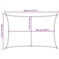 Miniatyrbilde 11 av 11: vidaXL Solseil 160 g/m² svart 3,5x4,5 m HDPE
