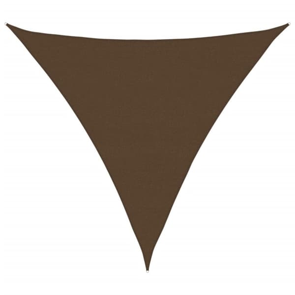 vidaXL Solsegel 160 g/m² brun 6x6x6 m HDPE