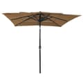 Miniatyrbillede 3 af 8: vidaXL parasol 2,5x2,5 m aluminiumsstang 3 niveauer gråbrun