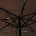 Miniatyrbillede 2 af 8: vidaXL parasol 2,5x2,5 m aluminiumsstang 3 niveauer gråbrun