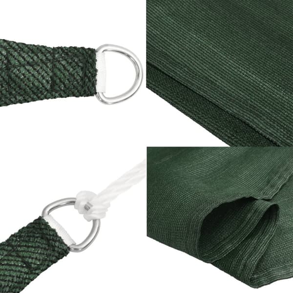 vidaXL Aurinkopurje 160 g/m² tummanvihreä 4,5x4,5 m HDPE
