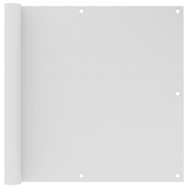 vidaXL Parvekkeen suoja valkoinen 90x500 cm HDPE