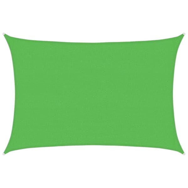 vidaXL solsejl 2,5x3,5 m 160 g/m² HDPE lysegrøn