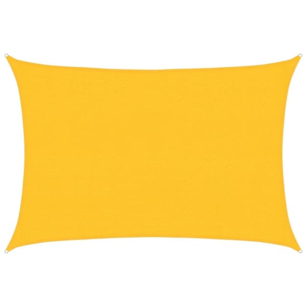 vidaXL Solseil 160 g/m² gul 2,5x3,5 m HDPE