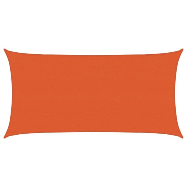 vidaXL solsejl 2,5x4,5 m 160 g/m² HDPE orange