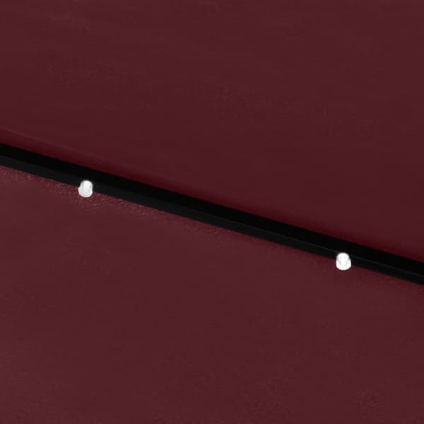 vidaXL parasol med stålstang og LED-lys 2x3 m bordeaux