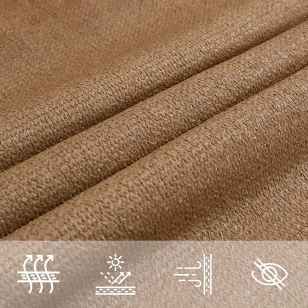 vidaXL Solsegel 160 g/m² taupe 3,5x4,5 m HDPE