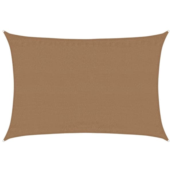 vidaXL Solsegel 160 g/m² taupe 3,5x4,5 m HDPE