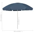 Miniatyrbilde 6 av 6: vidaXL Strandparasoll blå 300 cm