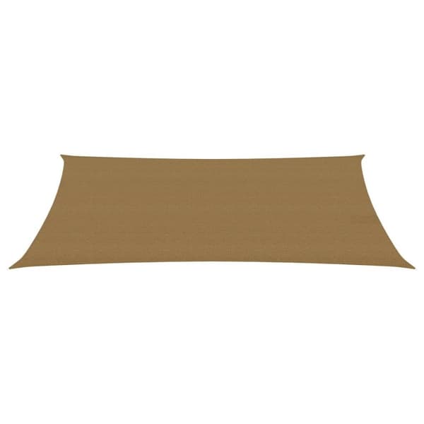 vidaXL solsejl 160 g/m² 5x8 m HDPE gråbrun