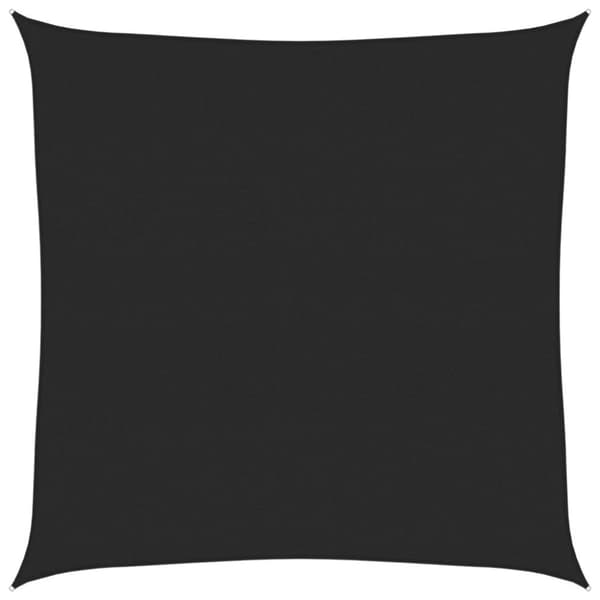 vidaXL solsejl 7x7 m 160 g/m² HDPE sort
