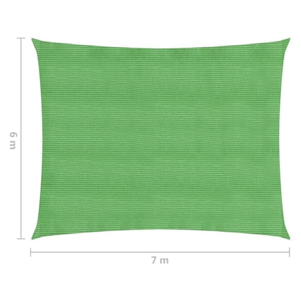 vidaXL Aurinkopurje 160 g/m² vaaleanvihreä 6x7 m HDPE