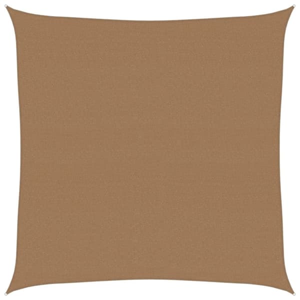 vidaXL Solseil 160 g/m² gråbrun 7x7 m HDPE