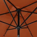 Miniatyrbillede 9 af 11: vidaXL parasol med LED-lys og stålstang 2x3 m terrakotta