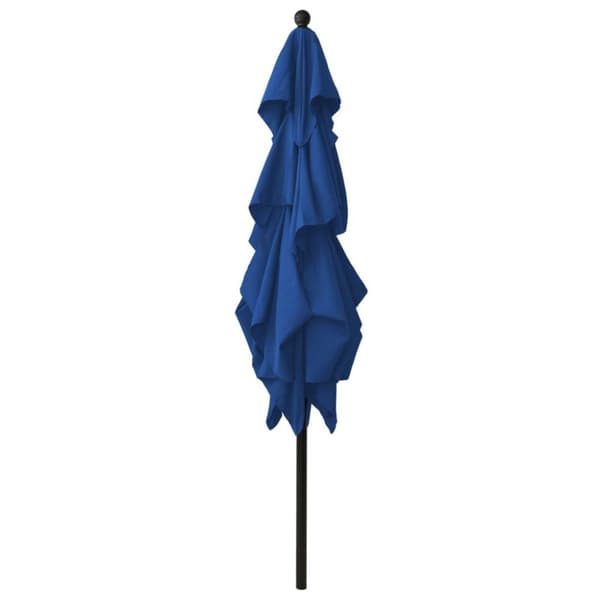 vidaXL parasol med aluminiumsstang i 3 niveauer 2,5x2,5 m azurblå