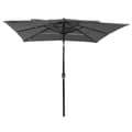 Miniatyrbillede 3 af 8: vidaXL parasol 2,5x2,5 m aluminiumsstang 3 niveauer antracitgrå
