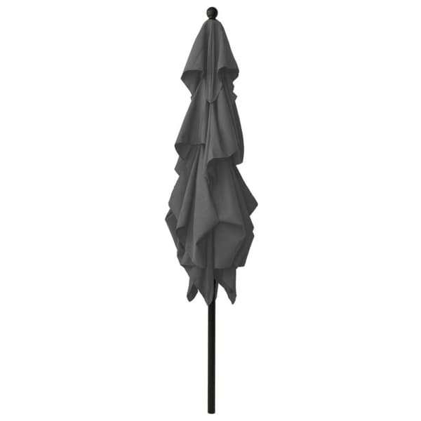 vidaXL parasol 2,5x2,5 m aluminiumsstang 3 niveauer antracitgrå