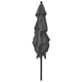 Miniatyrbillede 4 af 8: vidaXL parasol 2,5x2,5 m aluminiumsstang 3 niveauer antracitgrå