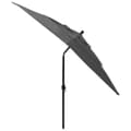 Miniatyrbillede 5 af 8: vidaXL parasol 2,5x2,5 m aluminiumsstang 3 niveauer antracitgrå