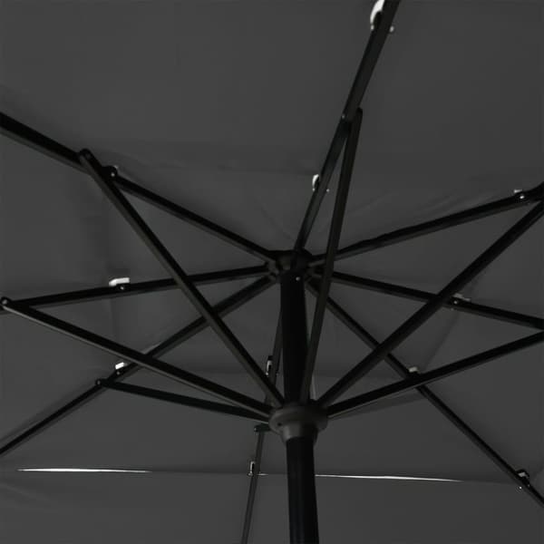 vidaXL parasol 2,5x2,5 m aluminiumsstang 3 niveauer antracitgrå