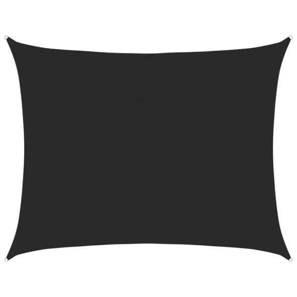 vidaXL Solseil 160 g/m² svart 6x7 m HDPE