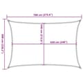 Miniatyrbilde 11 av 11: vidaXL Solseil 160 g/m² svart 6x7 m HDPE