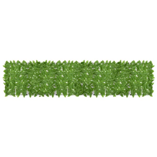 vidaXL Parvekkeen suoja vihreillä lehdillä 300x75 cm