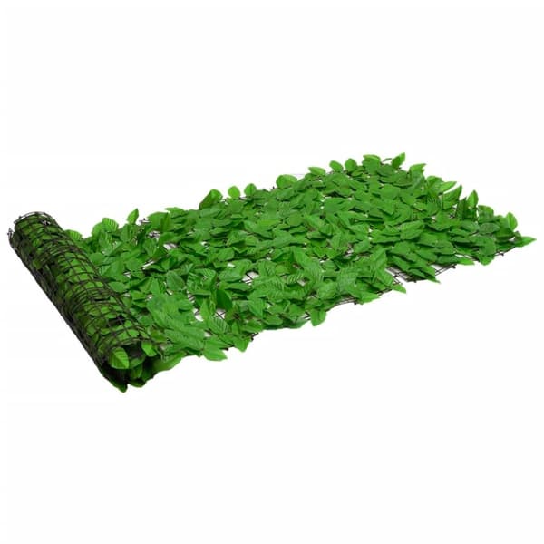 vidaXL Parvekkeen suoja vihreillä lehdillä 300x75 cm