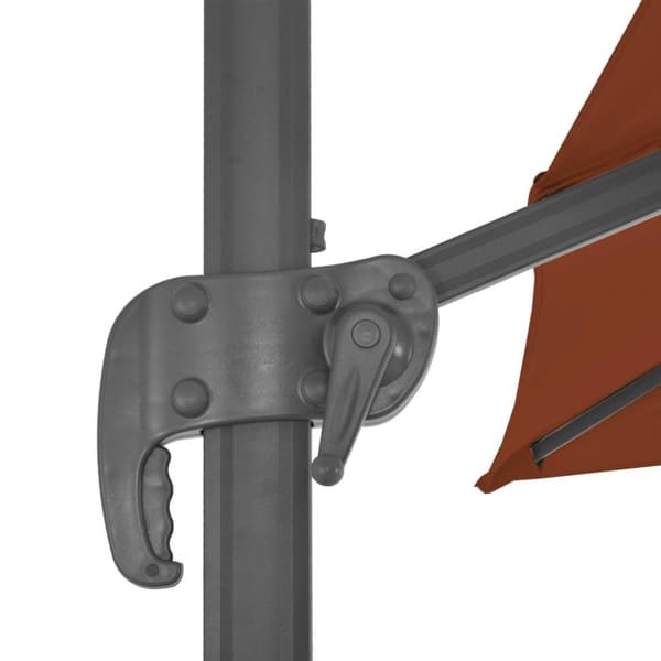 vidaXL Frihängande parasoll med aluminiumstång terrakotta 400x300 cm