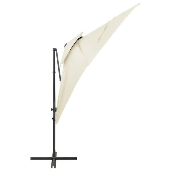 vidaXL Aurinkovarjo cantilever tuplakatolla 250x250 cm hiekka