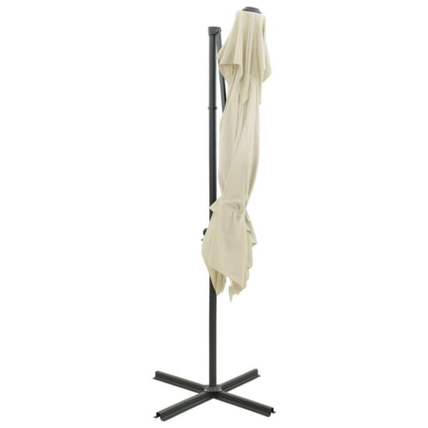 vidaXL Aurinkovarjo cantilever tuplakatolla 250x250 cm hiekka