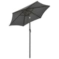Miniatyrbilde 4 av 9: vidaXL Parasoll med LED-lys antrasitt 200x211 cm aluminium