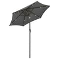 Miniatyrbilde 2 av 9: vidaXL Parasoll med LED-lys antrasitt 200x211 cm aluminium