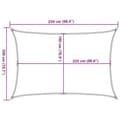 Miniatyrbilde 11 av 11: vidaXL Solseil 160 g/m² oransje 2x2,5 m HDPE