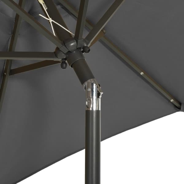 vidaXL parasol med LED-lys 200x211 cm aluminium antracitgrå