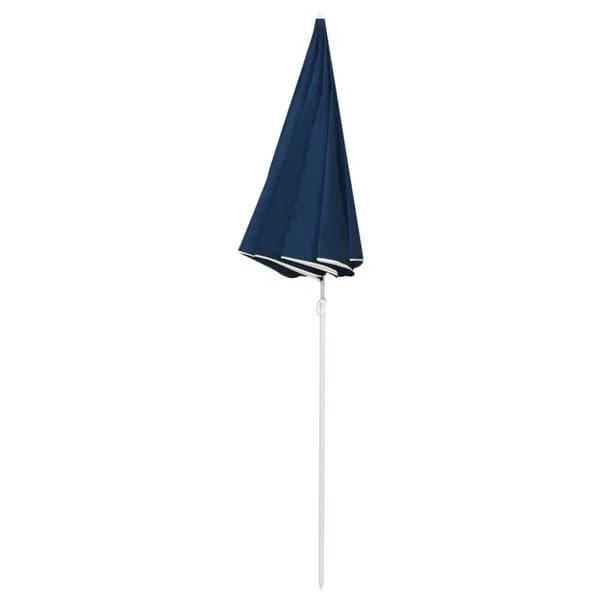 vidaXL Puutarha-aurinkovarjo terästolpalla sininen 180 cm