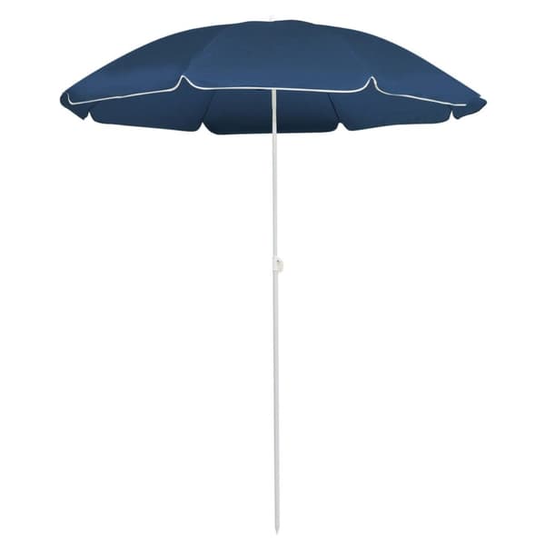 vidaXL Puutarha-aurinkovarjo terästolpalla sininen 180 cm