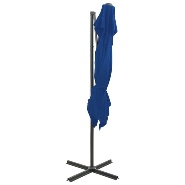 vidaXL Frihängande parasoll med ventilation azurblå 250x250 cm