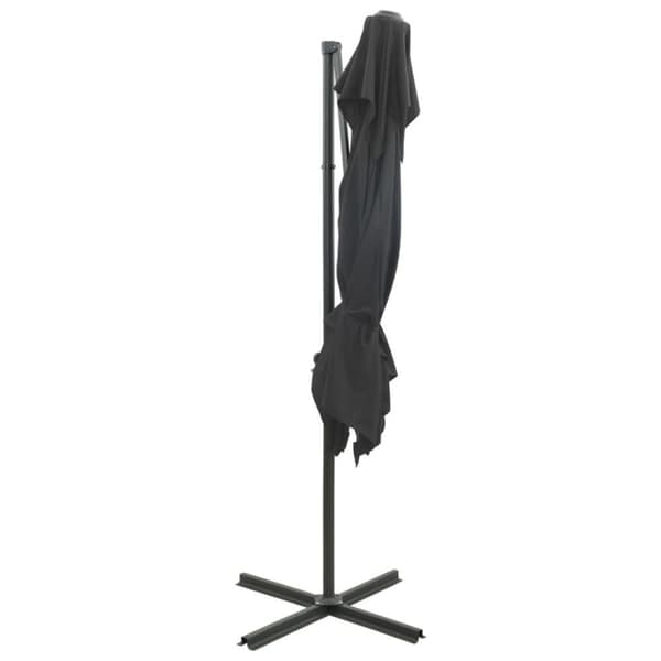 vidaXL Hengende hageparasoll med dobbel topp antrasitt 250x250 cm