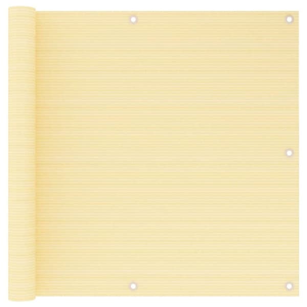 vidaXL Parvekkeen suoja beige 90x500 cm HDPE