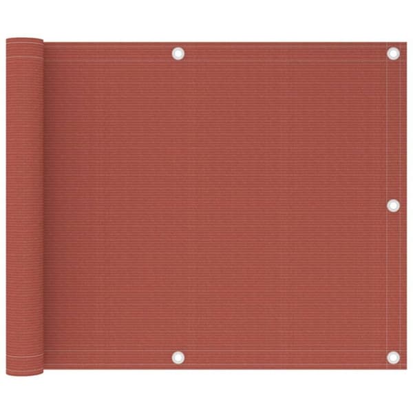 vidaXL Balkongskjerm terrakotta 75x300 cm HDPE