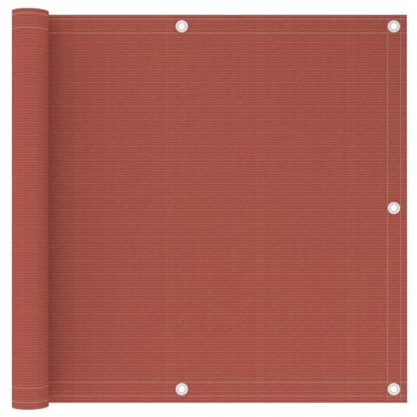 vidaXL Balkongskjerm terrakotta 90x300 cm HDPE