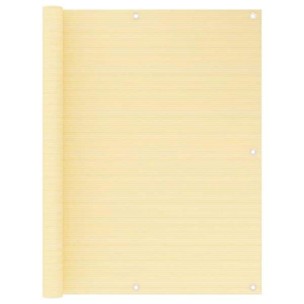 vidaXL Balkongskjerm beige 120x500 cm HDPE